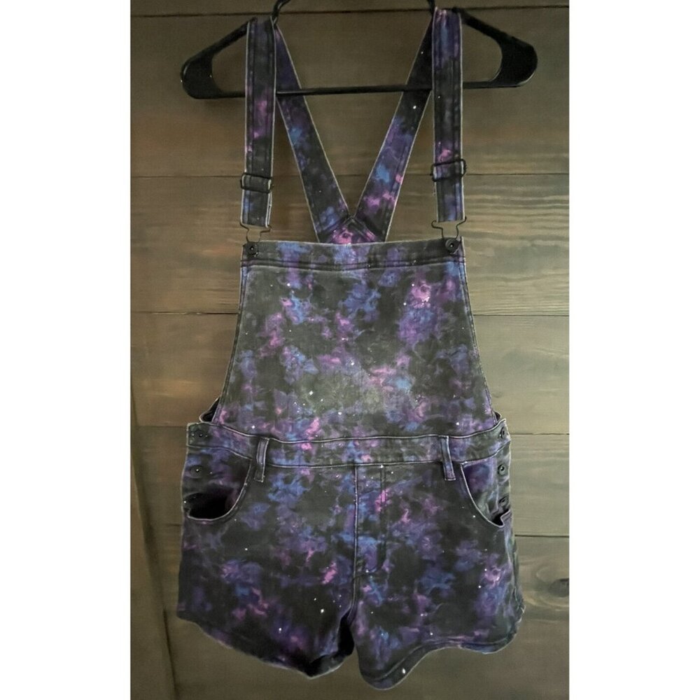 Blackheart Galaxy Print Shortalls Womens Size XL